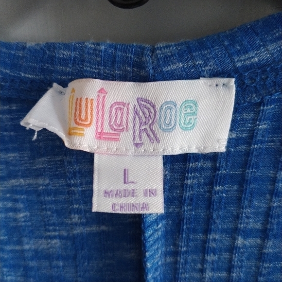 LuLaRoe Sarah L Elegant Blue Duster Cardigan Maxi L - Picture 6 of 15